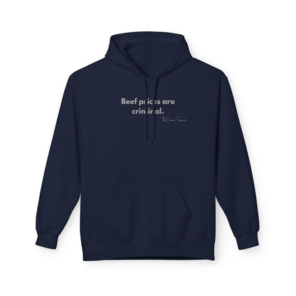 Beef Prices Are Criminal | Funny Inflation BBQ Hoodie