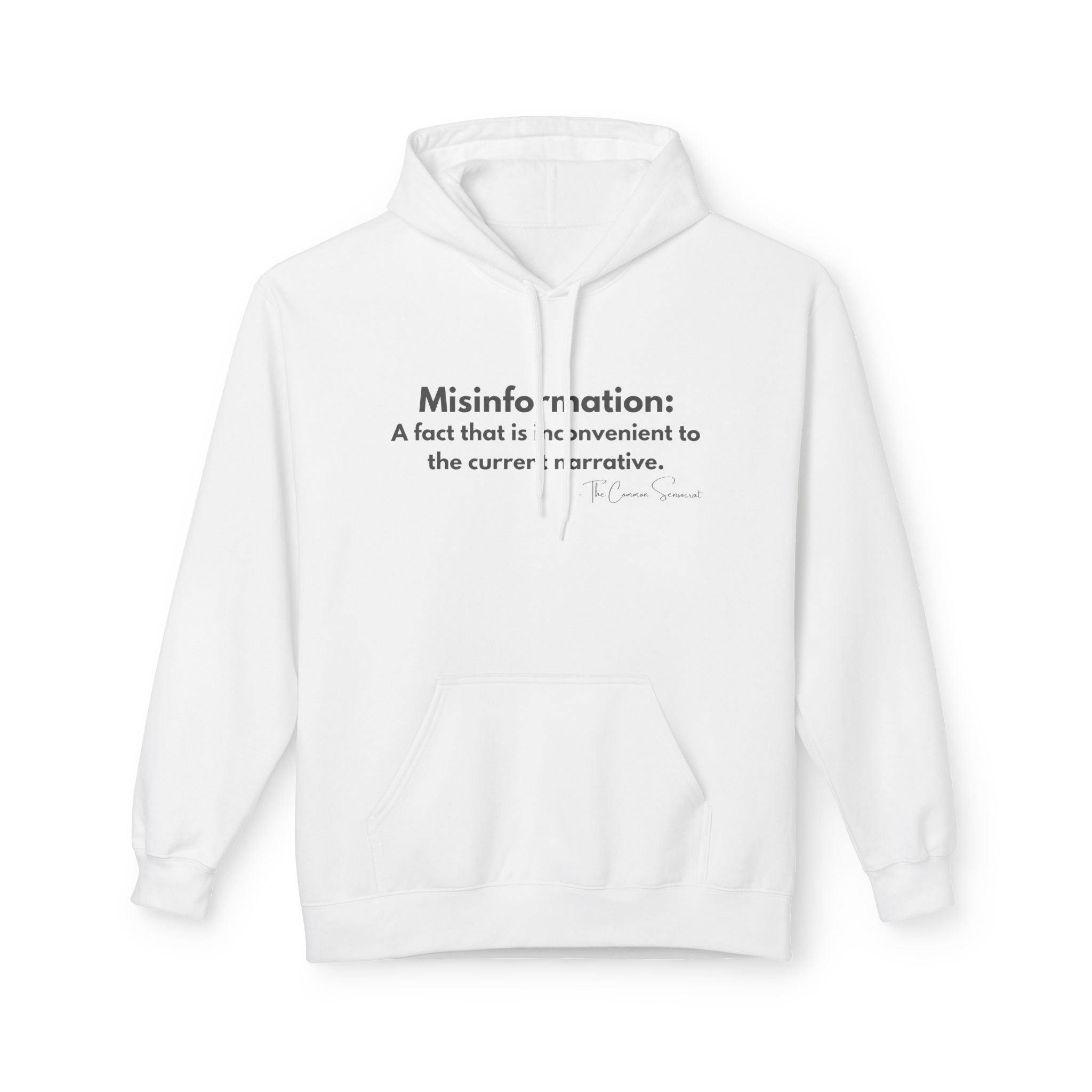 The Misinformation Definition Hoodie // The Common Sensocrat
