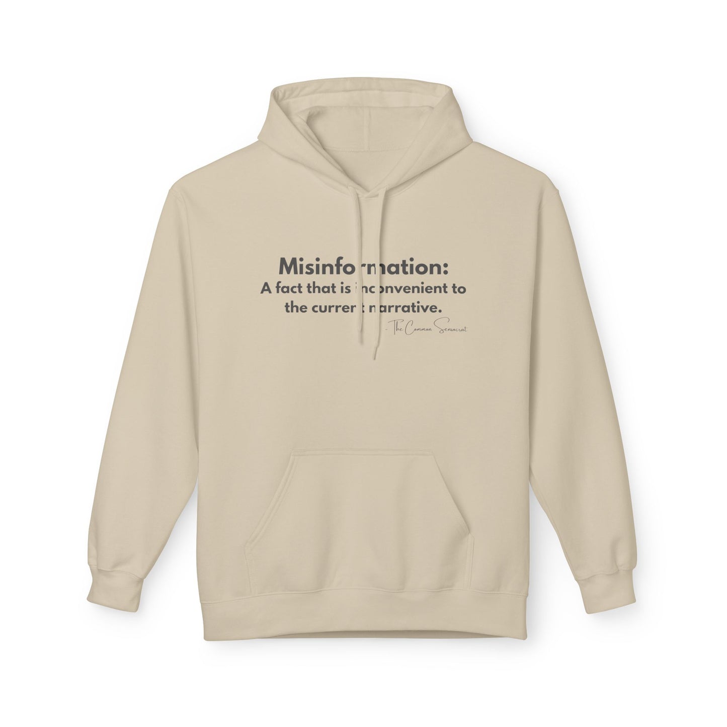 The Misinformation Definition Hoodie // The Common Sensocrat