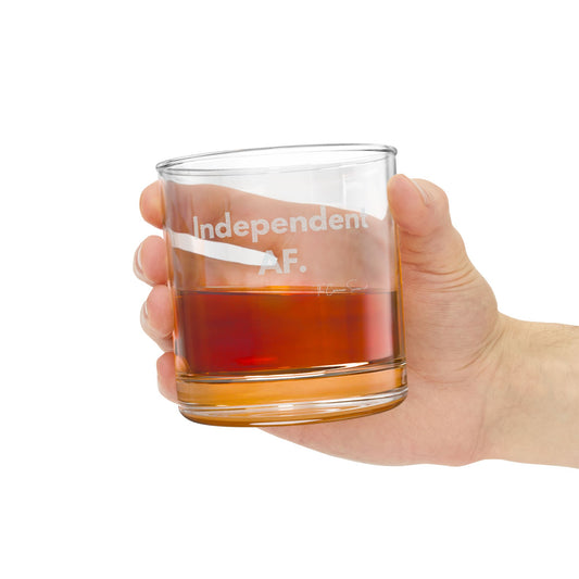 The Independent AF 10.5oz Engraved Whiskey Glass // The Common Sensocrat