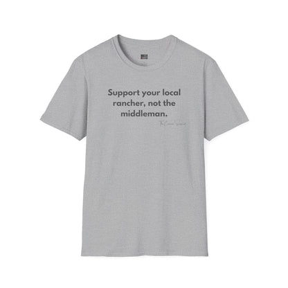 Support Local Rancher | Farm to Table BBQ T-Shirt