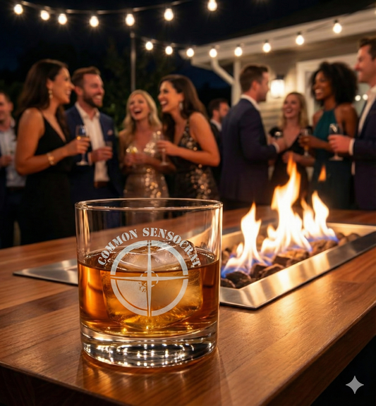 The Official Common Sensocrat 10.5oz Engraved Whiskey Glass // The Common Sensocrat