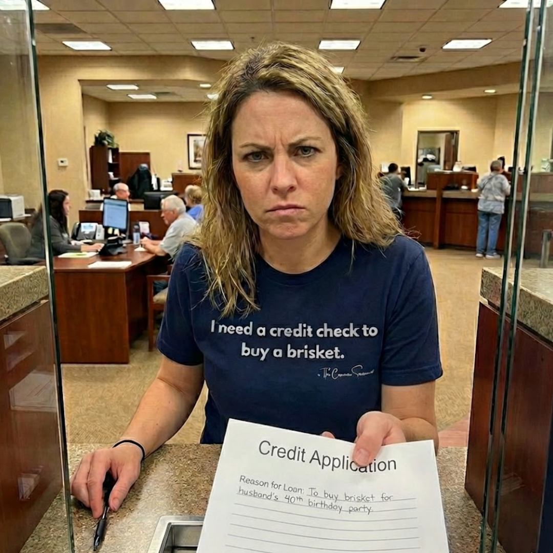 Credit Check Brisket | Sarcastic BBQ Inflation T-Shirt