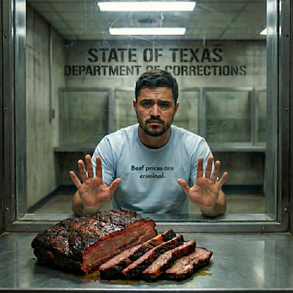 Beef Prices Are Criminal | Funny Inflation BBQ T-Shirt