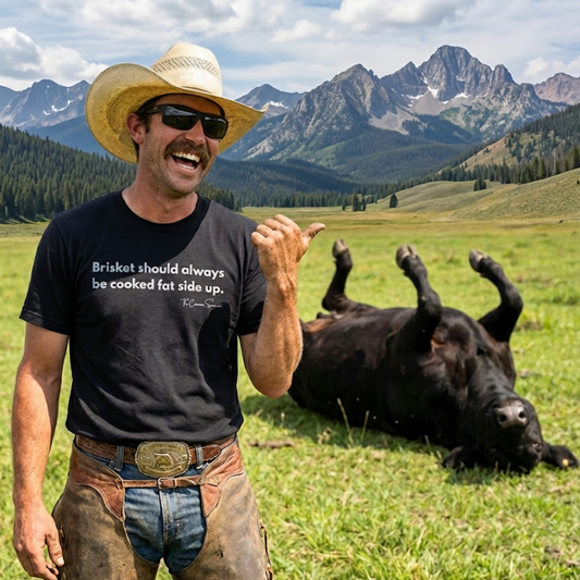 Fat Side Up | Funny Brisket Debate BBQ T-Shirt