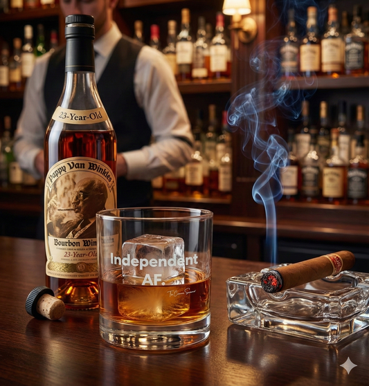 The Independent AF 10.5oz Engraved Whiskey Glass // The Common Sensocrat