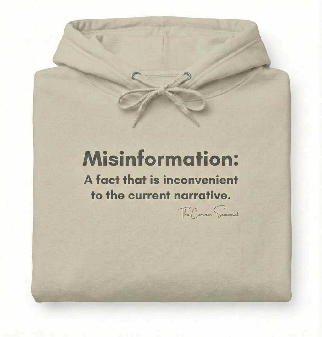 The Misinformation Definition Hoodie // The Common Sensocrat