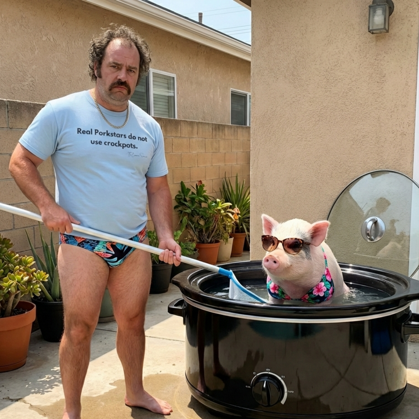 Real Porkstars | Anti-Crockpot Pulled Pork BBQ T-Shirt
