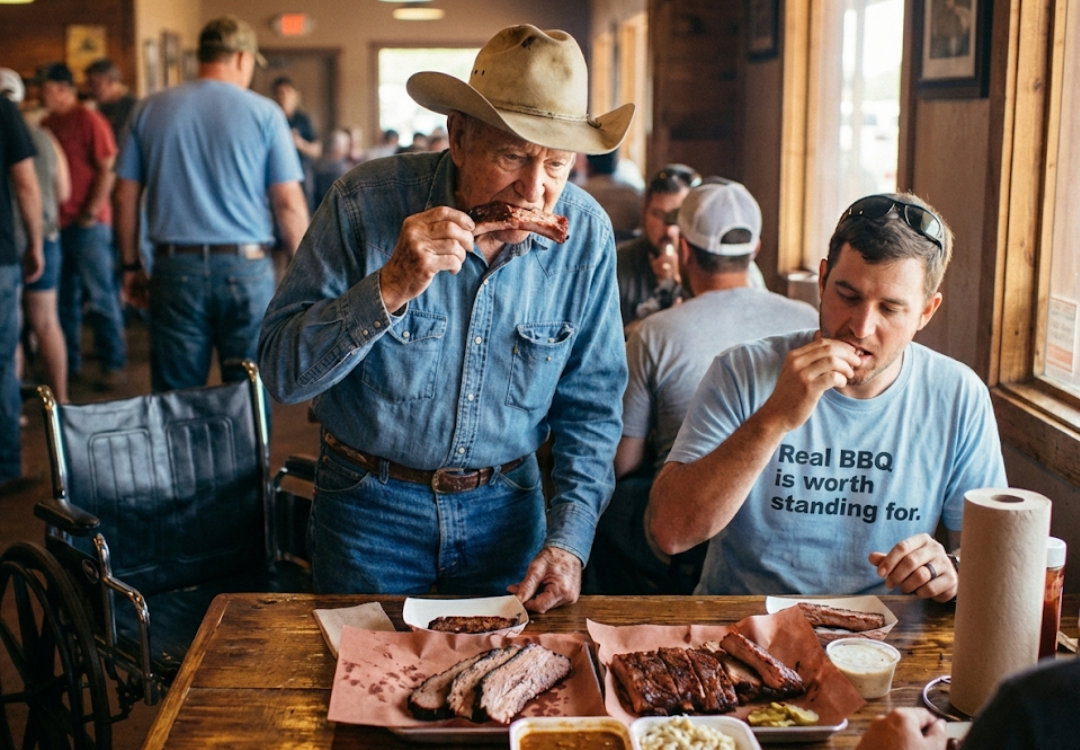 Eaten Standing Up | Authentic BBQ Culture T-Shirt