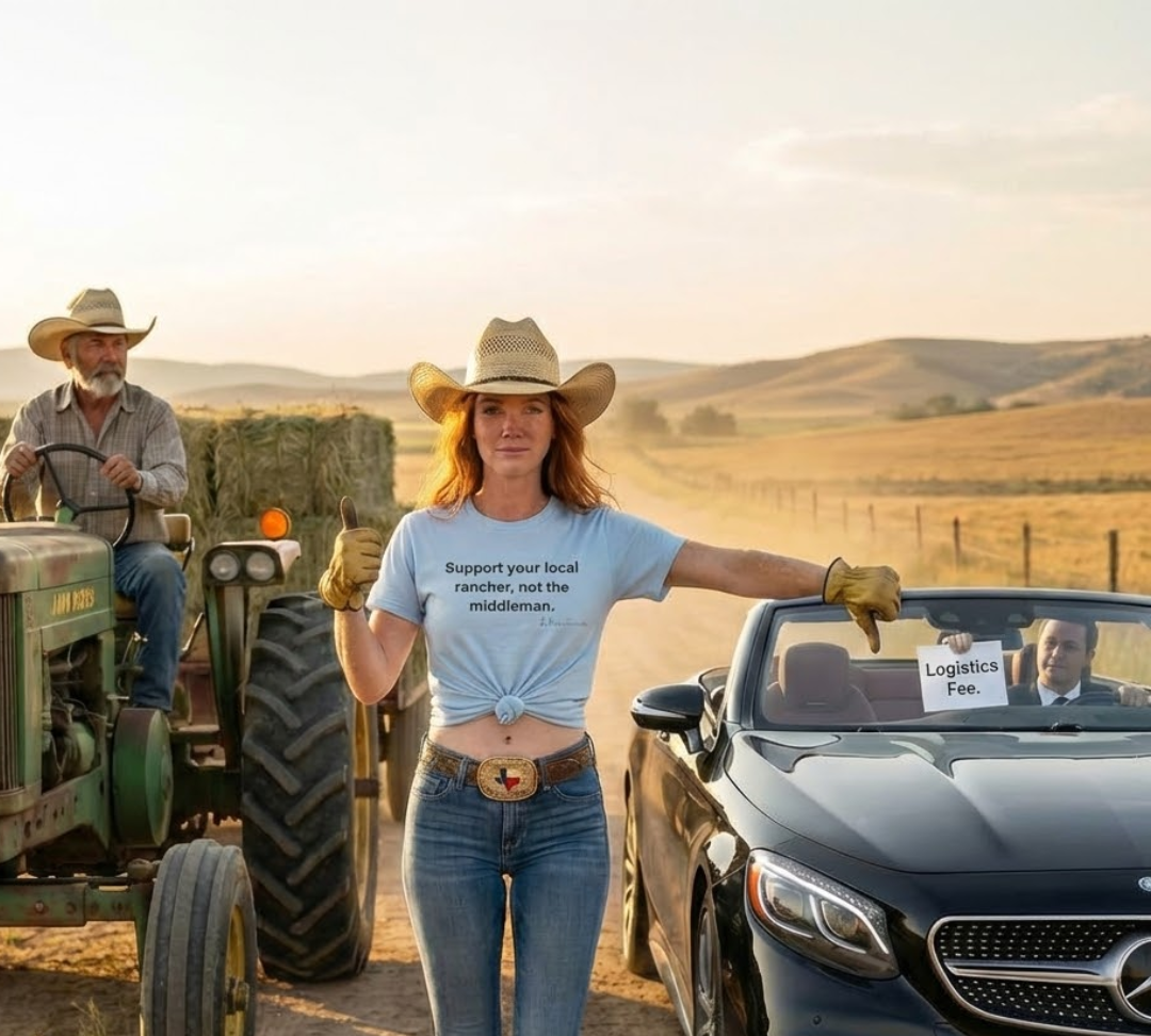 Support Local Rancher | Farm to Table BBQ T-Shirt